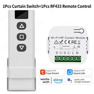 WiFi Connected Roller Shutter Switch Tuya Smart Curtain Module Blinds Motor 433MHz Remote Control Fo