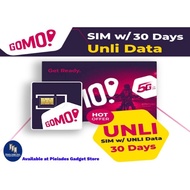 ♞GOMO Sim Unlimited Data 30days