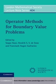 Operator Methods for Boundary Value Problems Seppo Hassi