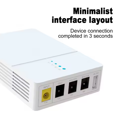 Mini UPS Battery Backup 13500mAh, Portable Rechargeable USB DC Backup Power, 5V/9V/12V Uninterrupted