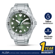 ALBA Jam Tangan Pria AL4577 Automatic Stainless Steel Silver Watch