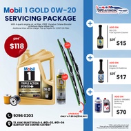 Car Servicing - Mobil 1 Gold 4L Fully Synthetic Engine Oil Servicing Package | 0W40 Car Service