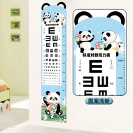 Cartoon Baby Height Sticker Measuring Height Ruler Panda Wall Sticker Removable Height Sticker Visio