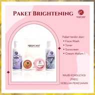 PAKET BRIGHTENING ROSECARE SKINCARE BPOM HALAL BKN MSGLOW JAFRA ERHA