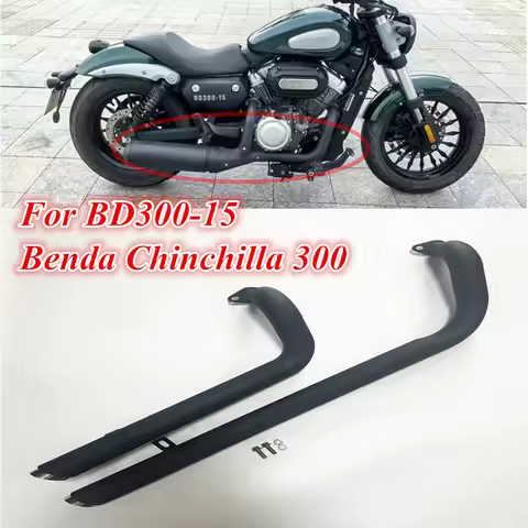 For BENDA MOTOR Chinchilla 300 Straight Pipe Exhaust System, Motorcycle BD300-15 Exhaust with Detach