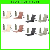 [szgrqkj1] Beach Chair with Back Support Foldable Chair Pad Oxford Stadium Chair for Sunbathing Backpacking Hiking Garden Travel