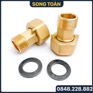 Rắc Co Đồng Hồ Nước Đầu Nối Rắc Co Đồng Hồ Ren Trong Ren Ngoài Tai Chì DN15 DN20 DN25