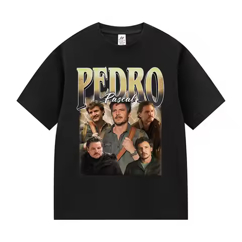 90s Pedro Pascal Vintage Graphic T Shirt Men's Women Harajuku Fashion Summer T-shirt Casual Cotton O