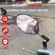 360 Degree Rotating Motorcycle Mirror/Glass Easy to Install