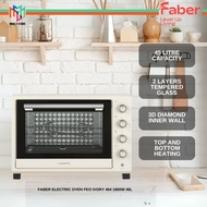 FABER IVORY 464 45L ELECTRIC OVEN 2 Layers Tempered Glass 3D Diamond Inner Wall FEO IVORY464 Ketuhar