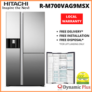 [BULKY] Hitachi R-M700VAG9MSX Luxury Side by Side Fridge 569L FREE 1.8L MICOM Rice Cooker - RZ-PMA18Y (worth $219)