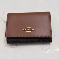 Coach 小 三摺 銀包 咖啡色 Trifold Wallet
