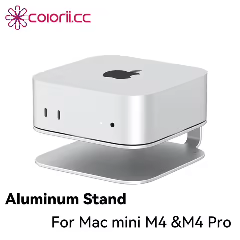 Mac Mini Desktop Stand for Mac Mini M4 /M4 Pro 2024 Heat Dissipation Aluminum Mount Dock Cooling Hol