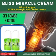 *COMBO*BLISS Miracle Cream *Extra Strength Pain Relief cream*(Minyak urut roll on) *KKM approved*