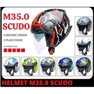 AKSESORI HELMET GIVI M30.5  SCUDO GRAPHIC (OPEN FACE DOUBLE VISOR)  (15-11-24)