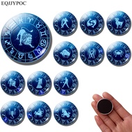 【Big-Sales】 12 Constellation Fridge Magnet Zodiac Sign 30mm Refrigerator Magnets Scorpio Aries Pisce