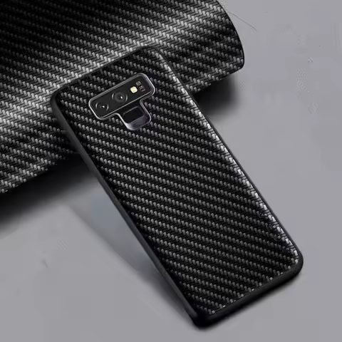 Carbon Fibre texture Phone Case for Samsung Galaxy Note 9 Fashion Design Soft Back Cover Coque for S