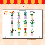 Flower Building Blocks 12 Different Designs For Zodiac DIY Model Building Blocks Nano Building Block