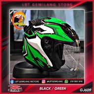 ZEUS Helmets GJ-609 [BLACK/GREEN]