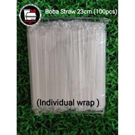 BOBA STRAW 23CM (100PCS) MILK TEA STRAW,STRAW