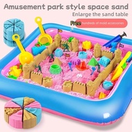 Safe Non-Toxic Space Sand Kids Play Set 51 pcs Inflatable Cushion Play