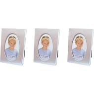 Set of 3 Mini Metal Picture Frame Set 2.5x3.5 Inch Champagne Gold Mini Picture Frame with Picture St
