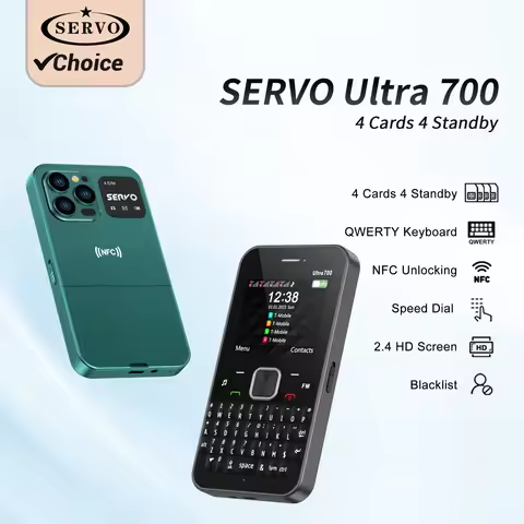 New Original 4 SIM Standby Mobile Phone 2G QWERTY Keyboard Flashlight Call Recording Speed Dial FM R