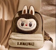 正版Popmart Labubu 正版 大公仔 雙肩背包 啡色