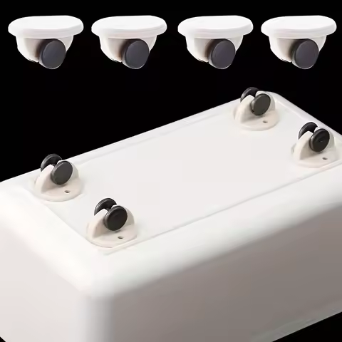 4pcs Self-Adhesive Wheels, Mini Fixed Wheels, Adhesive Plastic Universal Wheels, Rollers, Ball Trans