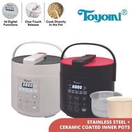 Toyomi 2L Micro-com Pressure Cooker &amp; Rice Cooker with Duo Pot PC 2001 - Black / White