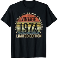 50 Year Old Gifts Vintage 1974 Limited Edition 50Th Birthday Gift T-Shirt