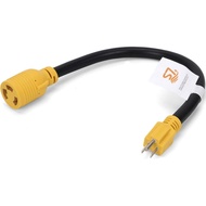 S7 20-Inch Power Adapter Cord, 15A 5-15P Male to 30A L5-30R Female, Waterproof Twist Lock, 125V/3750