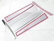 6ชิ้นส่วนตรงกลางโครเมี่ยมสแตนเลสสตีลขเสากระจกปกหลังอุปกรณ์แม่พิมพ์ตกแต่งหน้าต่างประตูรถยนต์คอลัมน์กล