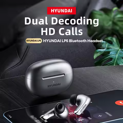 Choice HYUNDAI LP5 TWS Earphones Wireless Bluetooth 5.3 Noise Reduction Low Latency 50H Long Battery