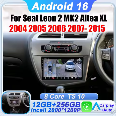 Android 16 Autoradio For Seat Leon 2 MK2 Altea XL 2004 - 2015 Car Multimedia Video Player Carplay To