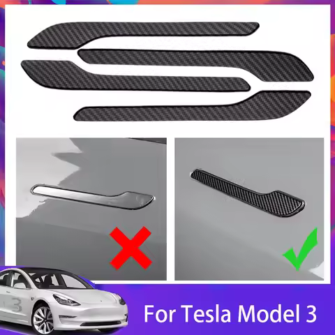 4Pcs/Set Tesla Model 3 Door Handle Wrap For Tesla Model 3 Accessories ABS Door Handle Protector For 