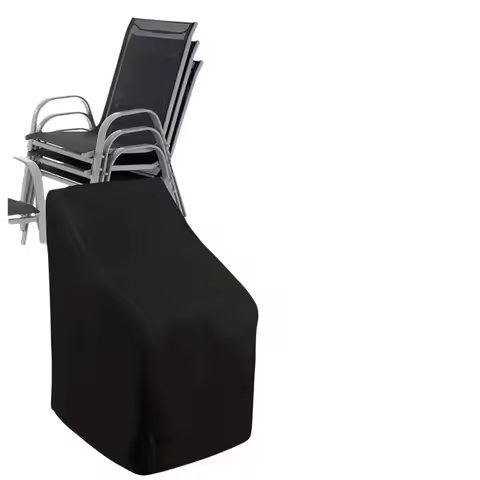 Pure Black PVC Waterproof Outdoor Furniture Protective Cover Terrace Tables and Chairs Rain Snow and