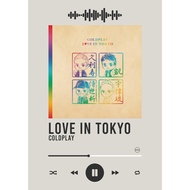 Poster Coldplay album Love in Tokyo With Song Barcode, Music