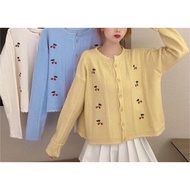 BASIC CHERRY THREE CARDI KOREAN CARDIGAN SWEATHER KOREAN SWEATER WOMEN PREMIUM KNIT MATERIAL Cardiga