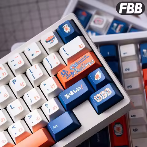 FBB Keycap Japanese Yile Ramen Theme PBT For Cherry Profile Mechanical Keyboard Keycaps MX Switch Cr