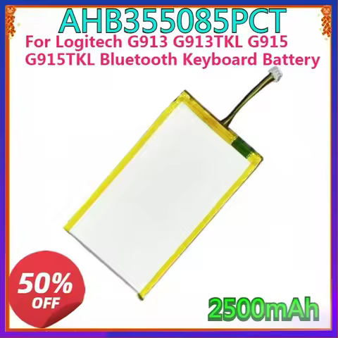 New AHB355085PCT 3.7V 2500mAh High Quality Replaceable Battery for LogitechG913 G913TKL G915 G915TKL