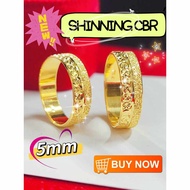 Wing Sing Rattan Split Ring Shinning Solid Fashion Bajet Gold 916/916 CBR Budget Fashion Ring