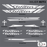 Wilier-4 Bicycle Beam Sticker AM Car Sticker Carbon Fiber Road Bike Bicycle Waterproof Cutting Sticker Hollow Sunscreen