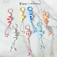 GANTUNGAN Poupeepou - 3D Letter Keychain Initial Name Keychain | Bag Charm Keychain