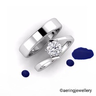 GUARANTEED Silver Couple Wedding Ring Wedding Engagement Engagement Couple Silver Palladium Platinum