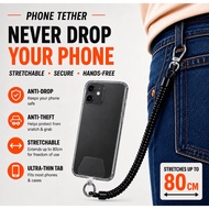Phone Tether Anti Drop Lanyard Strap with Tether Tab Retractable Secure Phone Holder