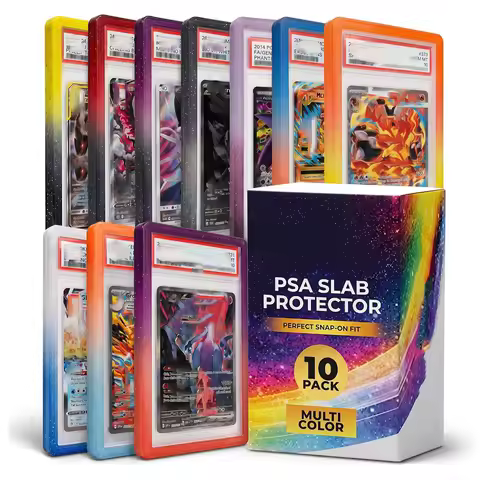 Multicolor Graded Card Slab Protectors For PSA 35PT, Hard TPU Frame Slab Bumper Guard, Ideal for PTC