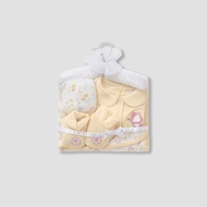 Babyshop Juniors 5-Piece Girls Gift Set - Cotton - Sleepsuit, Blanket, Beanie, Hanger, Booties - Flo
