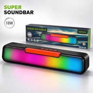HAPILIFE-S02 Soundbar 10W Wireless Bluetooth Speaker Portable Mini Soundbar with Phone Stand for Lap