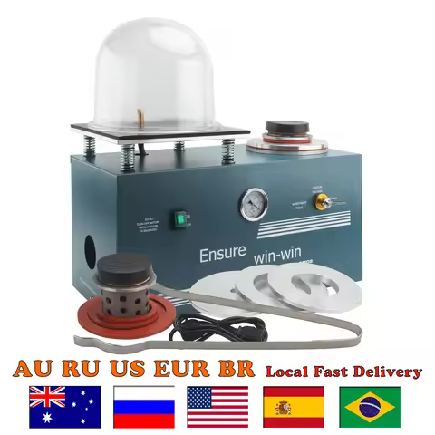 2L Vacuum Casting Machine for Jewelry – 14x19cm Bell Jar, Lost Wax Technique, Precision Investment T